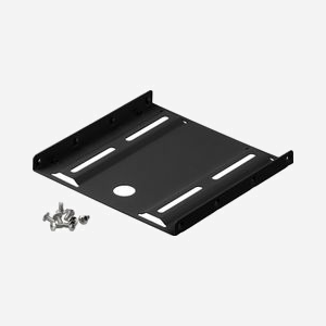 Goobay 93990 : Support de Montage Universel pour Disque Dur 2.5" Noir 100x100x10mm, Compatible Châssis PC, Certification CE
