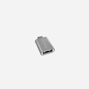 Terratec Connect C1 Adaptateur USB-C vers USB-A Argent, Transfert 10Gbit/s, Corps Aluminium, Dimensions 38x19x8mm, Poids 6.5g
