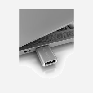Terratec Connect C1 Adaptateur USB-C vers USB-A Argent, Transfert 10Gbit/s, Corps Aluminium, Dimensions 38x19x8mm, Poids 6.5g - Miniature 2