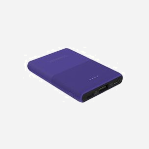 Terratec P50 Pocket Batterie Externe LiPo 5000mAh Violet - USB-A + USB-C 5V/2.1A - Entrée Micro-USB/USB-C - 93x64x13mm, 103g