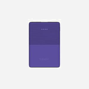 Terratec P50 Pocket Batterie Externe LiPo 5000mAh Violet - USB-A + USB-C 5V/2.1A - Entrée Micro-USB/USB-C - 93x64x13mm, 103g - Miniature 3
