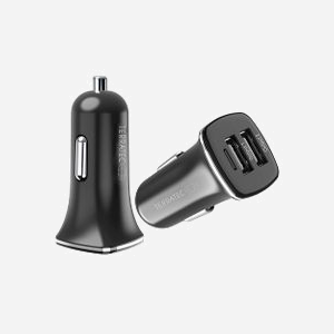 Terratec ChargeAir Car - Chargeur Auto Smartphone 2x USB 2.0 Charge Rapide 5/9V 2/1.7A 10W - Alimentation Allume-Cigare - Noir - Miniature 2