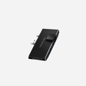 Terratec CONNECT Pro2 : Adaptateur USB 3.2 Gen 1 vers Ethernet Gigabit, HDMI 4K Ultra HD, Lecteur Cartes SD/MicroSD/MMC, 2x USB-A 3.2, Aluminium Noir - Miniature 1
