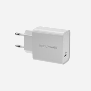 RealPower PC-MagSet Chargeur Secteur Universel 20W, Recharge Sans Fil, 1x USB-C, Blanc, 85x46.5x27.5mm, Certifié CE/RoHS - Miniature 2
