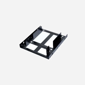 Ultron 377215 Kit Support HDD/SSD 2.5"/3.5" Métal Noir (115x100x24mm) Incl. Vis - Capacité 9 disques