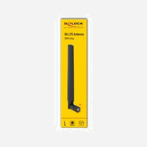 DeLOCK Antenne 5G LTE SMA Mâle 2.3 dBi Omni ABS Noir 617-5000 MHz - ROS 3-4 - Connecteur pivotant - Dimensions 197 x 28 x 16 mm - Miniature 3
