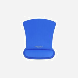 DeLOCK Tapis de Souris Ergonomique Bleu avec Repose-Poignet 255 x 207 x 20 mm, Surface Monochromatique, Poids 110g, Conditionnement Sachet Polyéthylène - Miniature 2