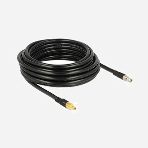 DeLOCK Câble Coaxial 10m SMA Mâle vers SMA Femelle CFD400/LLC400, Impédance 50 Ohm, Noir, Référence 13011 - Miniature 2