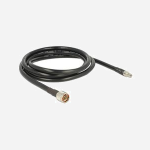 DeLOCK Câble Coaxial N/RP-SMA 2m, CFD400/LLC400, 50 Ohm, Noir - Connecteurs Mâles Droit, Diamètre 1.05cm, Conditionnement Boîte - Miniature 2