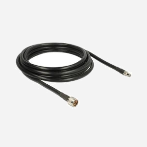 DeLOCK Câble Coaxial 5m N Mâle vers RP-SMA Mâle CFD400/LLC400, 50 Ohm, Gaine 10.5mm, Noir - Réf. 13023 - Miniature 2