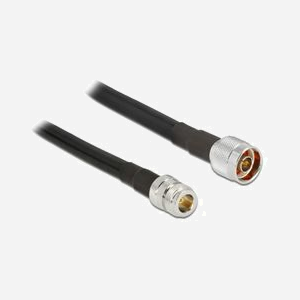 DeLOCK Câble coaxial N mâle vers N femelle 10m CFD400 LLC400, Faible perte, Étanchéité IP67, 50 Ohm