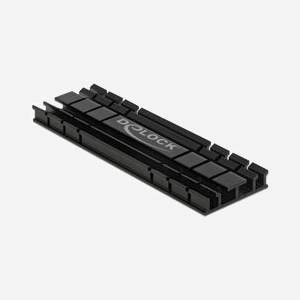 DeLOCK 18285 Dissipateur Thermique Aluminium Noir 22x70x5.2mm pour Refroidissement Système Informatique - Miniature 1
