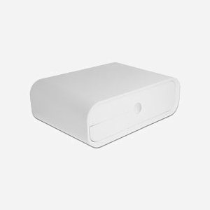DeLOCK Support Écran Bureau Blanc 230x325x120mm, Capacité 30kg, 1 Écran, avec 2 Tiroirs Rangement, Construction Plastique, Référence 18325 - Miniature 2