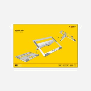 DeLOCK Support Aluminium Pliable pour Laptop jusqu'à 15.6" (39.6cm), Réglable en Hauteur, 290x210x20mm, 534g - Miniature 5