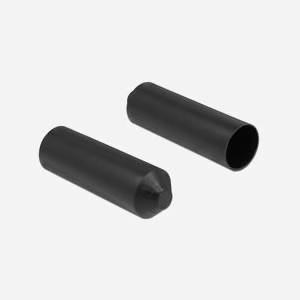 Gaine de câble thermorétractable DeLOCK 19841, noire, 2 pièces, pour protection et étanchéité des extrémités de câble. Application avec pistolet à air chaud. - Miniature 1