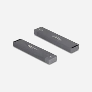 DeLOCK Boîtier Externe USB 10Gbps pour SSD M.2 NVMe/SATA (2230/42/60/80) USB Type-A Mâle - Chipset Realtek RTL9210B - Aluminium - Windows/macOS/Linux/Android - Miniature 3