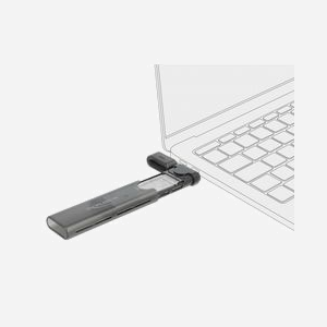 DeLOCK Boîtier Externe USB Type-C 3.2 Gen 2 pour M.2 NVMe PCIe/SATA SSD (2230/42/60/80) - Chipset Realtek RTL9210B, Support UASP, Installation sans outil - Miniature 2