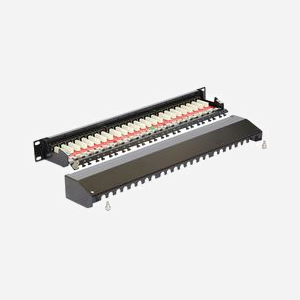 DeLOCK 43320 : Baie de Branchements 24 Ports RJ-45 Cat6a 1U, Montage Rack 19", Métal Noir, Certifiée ISO/IEC 11801, 483x44x109mm - Miniature 2