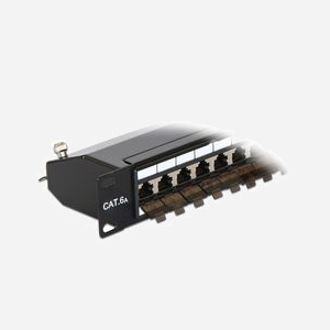 DeLOCK 43320 : Baie de Branchements 24 Ports RJ-45 Cat6a 1U, Montage Rack 19", Métal Noir, Certifiée ISO/IEC 11801, 483x44x109mm - Miniature 3