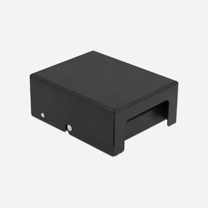 DeLOCK Panneau de Distribution Keystone 4 Ports Noir Métal 87.3x112.5x45.2mm avec Serre-Câbles et Clips Rail DIN - Miniature 2