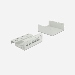 DeLOCK Panneau de Distribution Keystone 6 Ports Gris Métal 112.5x123.5x45.2mm avec Serre-Câbles et Clips Rail DIN Ref. 43410 - Miniature 3