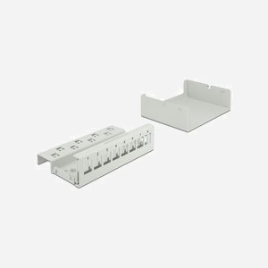 DeLOCK Panneau de Distribution Keystone 8 Ports Gris Métal 112.5x158.5x45.2mm avec Serre-Câbles et Clips Rail DIN - Référence 43412 - Miniature 3