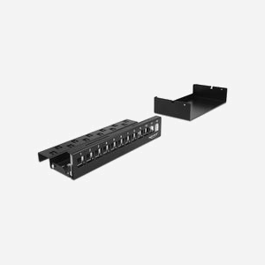DeLOCK Panneau de Distribution Keystone 12 Ports Noir Métal 112.5x45.5x232mm pour Montage en Baie ou Rail DIN - Référence 43415 - Miniature 3