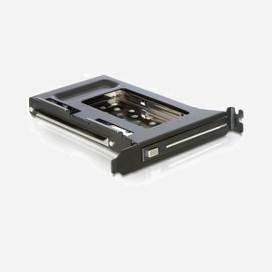 DeLOCK 47192 : Rack mobile 2.5" SATA I/II pour slot PC, compatible HDD/SSD, installation en baie 19", permutation à chaud (Hot-Swap), noir