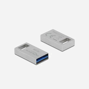 DeLOCK Clé USB 3.2 Gen 1 16 Go Type-A Boîtier Métallique Argenté, Lecture 113 Mo/s, Écriture 63 Mo/s, Compatible Windows/macOS/Linux/Chrome OS - Miniature 1