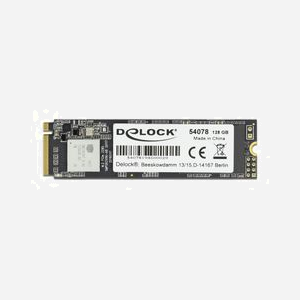 DeLOCK 54078 SSD 128GB M.2 PCIe 3.0 NVMe 1.3 TLC Lecture 1800MB/s Écriture 700MB/s Contrôleur SM2263XT Dimensions 22x80mm - Miniature 2