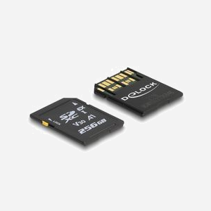 DeLOCK Carte Mémoire SD Express 256Go, Lecture 858Mo/s, Écriture 804Mo/s, UHS-I U3 V30, MTBF 3000000h, Température -25°C à 85°C - Miniature 2