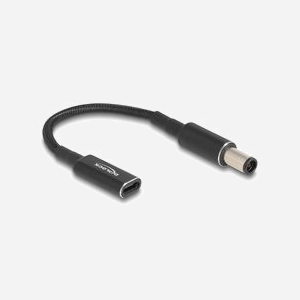 DeLOCK Adaptateur USB-C Femelle vers HP 7.4x5.0mm Mâle, 15cm - 19.5V 3A, Connecteurs Droit/Courbe, Diamètre 4mm, Référence 60032 - Miniature 1