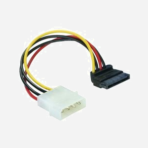 Câble d'alimentation DeLOCK 60101 SATA HDD vers Molex 4pin mâle coudé, 0,15m, Multicolore, Code douanier 84733080 - Miniature 1