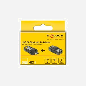 DeLOCK Adaptateur Bluetooth 4.0 USB 2.0 (Type-A / Type-C) 3 Mbit/s, portée 10m, pour PC/portable - Compatible Windows 10/8.1 - 61002 - Miniature 4