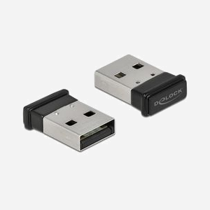 DeLOCK Adaptateur USB Bluetooth 5.0 3 Mbit/s 2.4 GHz - 2.4835 GHz, portée 20m, chipset Realtek RTL8761BUV, compatible Windows, 13x19x6mm - Miniature 2