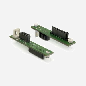 DeLOCK Adaptateur SATA Slimline vers SATA 7-pin + Molex (4-pin) Réf. 61667 - Connecteurs SATA 7-pin, Dimensions 22.75 x 12.2 x 68.5 mm - Miniature 1