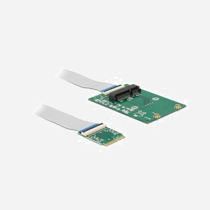 DeLOCK 62848 : Convertisseur Interne M.2 vers Mini PCI Express pour Modules WLAN, Bluetooth, GNSS, 3G, HSPA, NFC - Température 0-80°C - Miniature 1