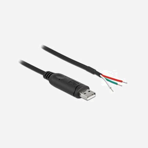 DeLOCK 62930 - Câble Série USB 2.0 vers RS-232 Noir 1m - Connecteur 1 Mâle Droit, Blindage Magnétique, AWG 26, Manteau Nylon/PVC