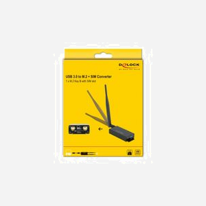 DeLOCK Convertisseur USB 3.0 vers M.2 Key B avec Slot SIM, Boîtier Métallique, Module 2242/3042, USB Type-A, LED, Plug & Play, 107x45x18mm - Miniature 5