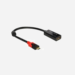 DeLOCK 63928 Adaptateur USB Type-C vers DisplayPort 1.2 Mâle/Femelle 0.2m, Résolution 3840x2160 60Hz, Contacts Or, Compatible 3D - Miniature 2