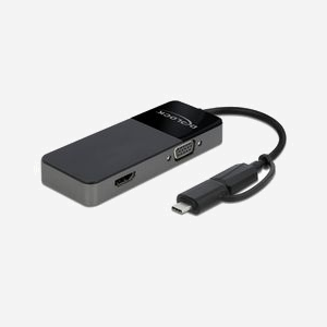 DeLOCK 64085 Station d'accueil USB 3.2 Gen 1 Type-A avec HDMI 4K 30Hz et VGA 1080p 60Hz, compatible Windows et macOS, câble 0.12m - Miniature 2