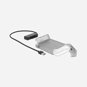 DeLOCK 64086 Adaptateur Interne USB Type-A vers SATA 3.0 6Gbit/s, compatible Windows 10/8.1/7, Linux, ChromeOS, 109x184x32mm, Transparent - Miniature 4
