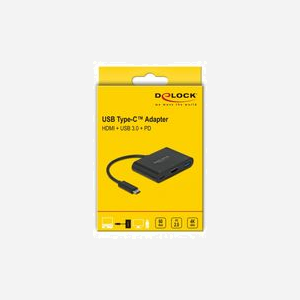 DeLOCK 64091 Station d'accueil USB 3.2 Gen 1 Type-C, HDMI, USB-A & USB-C, Power Delivery 60W, Chipset Algoltek AG6310, Windows/macOS/ChromeOS - Miniature 2