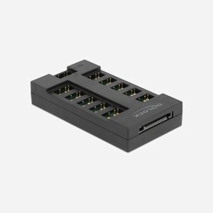 DeLOCK Hub ARGB 10 Ports pour LED ARGB, Interface 5V, Montage Magnétique, Dimensions 90x48x16mm, Longueur câble 0.5m, Noir, Réf: 64128