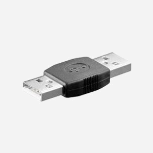 DeLOCK 65011 Changeur de Genre USB-A Mâle vers USB-A Mâle Noir - Connecteurs USB Type-A Mâle - Réf. Fabricant 65011 - Miniature 1
