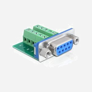 DeLOCK 65268 - Adaptateur Sub-D 9 pin Femelle vers Terminal Block 10 pin - Couleur Verte - Connectique industrielle et prototypage - Miniature 1