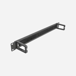 DeLOCK 66486 : Panneau de Gestion de Câbles 1U 19" avec Crochets et Brosses Anti-Poussière - Métal/Nylon - 48,3cm Profondeur - Noir