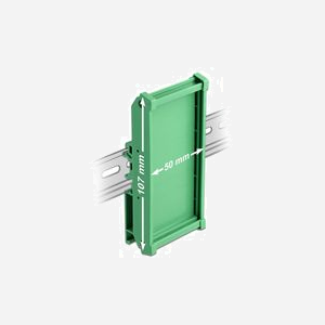 DeLOCK Support de Tableau 107mm pour Rail DIN 15/35mm, Plastique Vert, Longueur 50mm, Plage Température -10°C à 70°C, Visserie Incluse. - Miniature 2