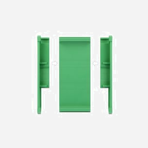 DeLOCK Support de Tableau 107mm pour Rail DIN 15/35mm, Plastique Vert, Longueur 50mm, Plage Température -10°C à 70°C, Visserie Incluse. - Miniature 3
