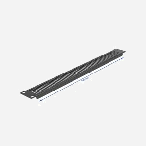 DeLOCK Panneau 19" 1U Noir - Panneau Vierge Métal Ventilé - Dimensions 482 x 44 x 10 mm - Pour Armoire Réseau - Référence 66670 - Miniature 2